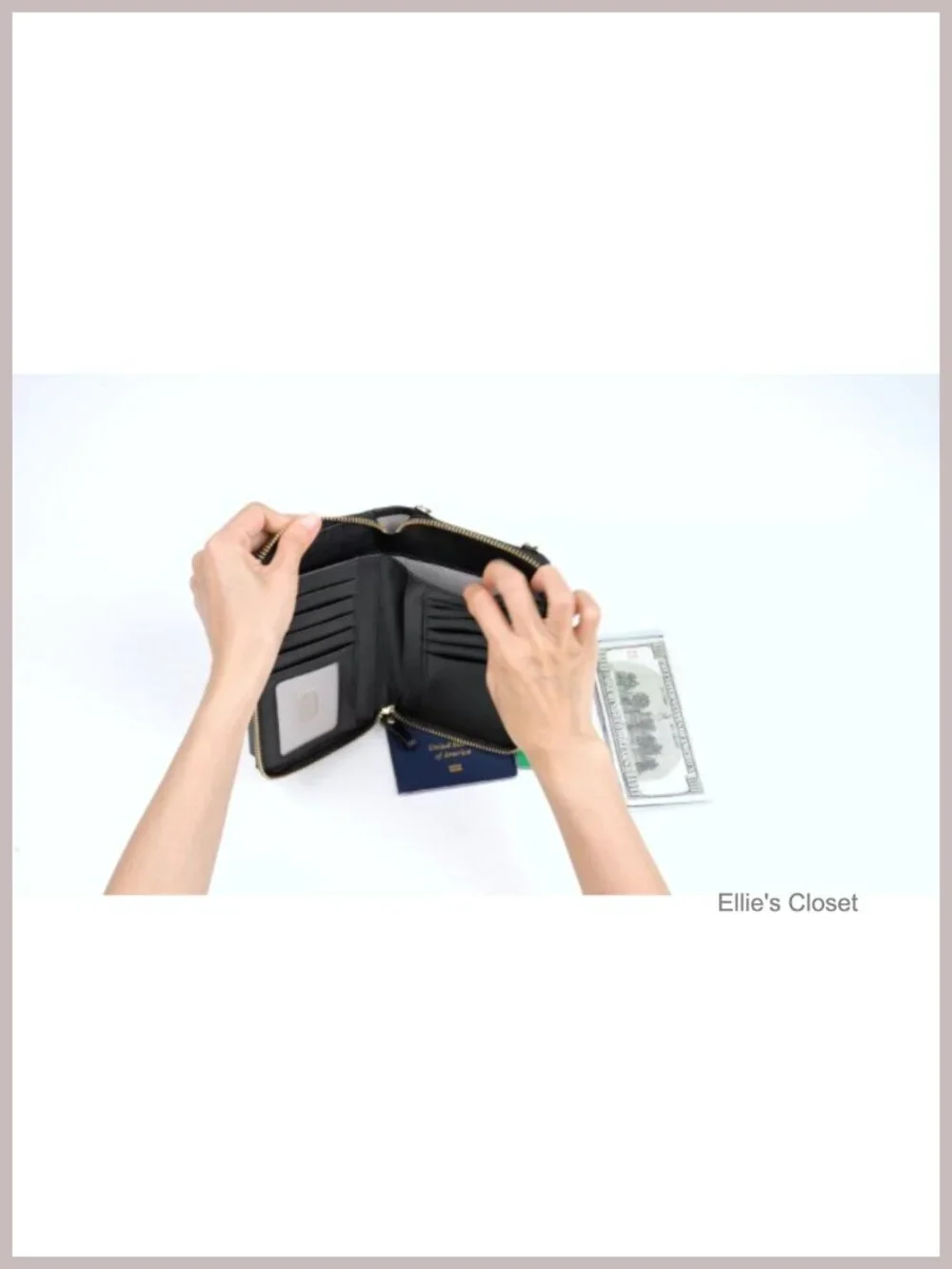 RFID Crossbody Cell Phone Wallet Purse for Women Vegan Leather Small Travel Bag